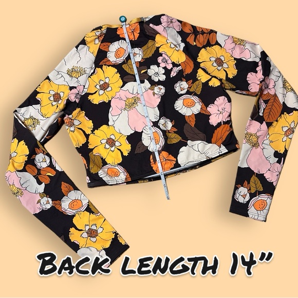 🎉HP🎉 EUC Quicksilver Retro Floral Rash Guard and Bikini Bottom Set. Size Small - Picture 14 of 14